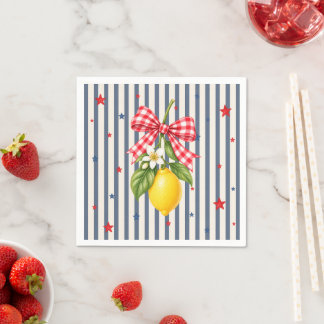 Servilleta De Papel Duche de bebé Preppy Americana | Limón Cítrico