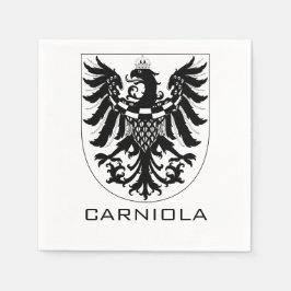 Servilleta De Papel Duchy of Carniola Monochrome Heraldic Art 