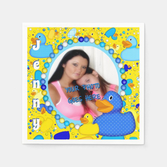 Servilleta De Papel Ducks-n-puntos-Style-3-PLANTILLA-FOTO-amarillo- (Anverso)