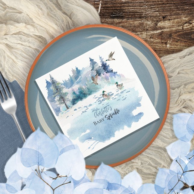 Servilleta De Papel Ducks Woodland Forest Forest Nature Boy Bebé Sprin (Subido por el creador)