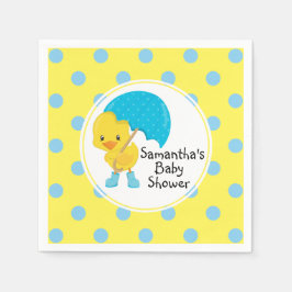 Servilleta De Papel Ducky con el Baby Shower del paraguas