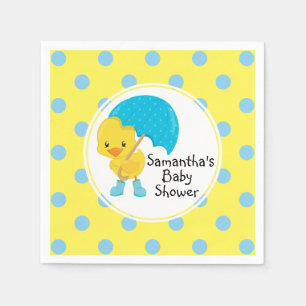Servilleta De Papel Ducky con el Baby Shower del paraguas