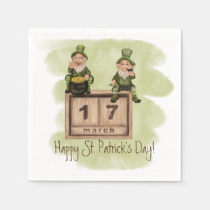 Servilleta De Papel Duendes caprichosos día de San Patricio