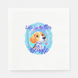 Servilleta De Papel Dueño beagle perro cachorro mamá beagle perro ador