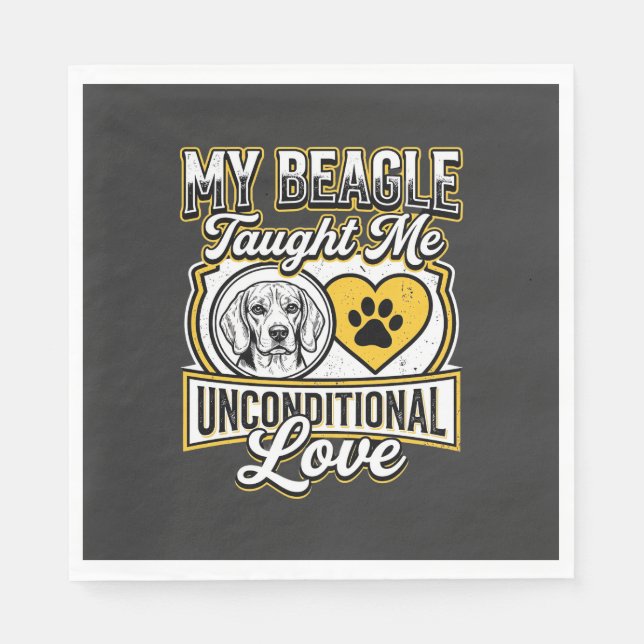 Servilleta De Papel Dueño de perro Beagle amor incondicional (Anverso)