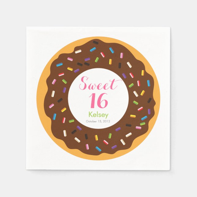 Servilleta De Papel Dulce 16 Donut (Anverso)