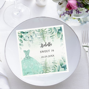 Servilleta De Papel Dulce 16 eucalipto bosque verde