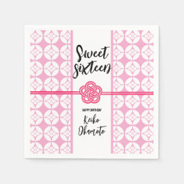 Servilleta De Papel Dulce 16 Fiesta de cumpleaños 花 菱 七 宝 紋 Hanabishi 