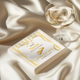 Servilleta De Papel Dulce Baby Shower de Cannoli Santo con Lazo Amaril