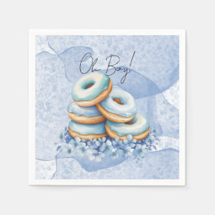 Servilleta De Papel Dulce Baby Shower de Oh Boy Blue Donuts
