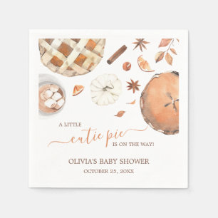 Servilleta De Papel Dulce Bebe de Calabaza para Baby Shower de Otoño