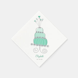 Servilleta De Papel Dulce Boda  Moda de torta Fiesta de ducha de novia