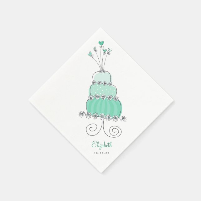 Servilleta De Papel Dulce Boda  Moda de torta Fiesta de ducha de novia (Borde)