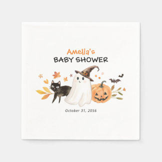 Servilleta De Papel Dulce Boo Halloween Baby Shower Personalizada
