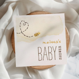 Servilleta De Papel Dulce Bumble Bee Baby Shower Napkins