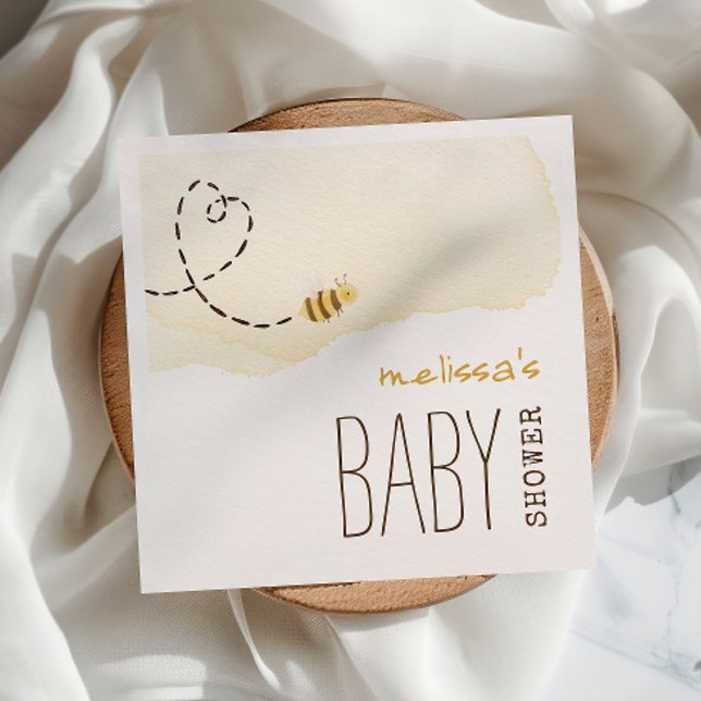 Servilleta De Papel Dulce Bumble Bee Baby Shower Napkins (Subido por el creador)