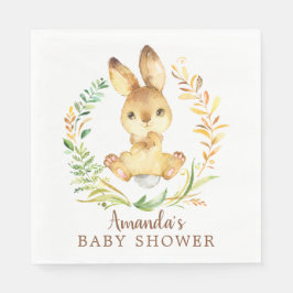 Servilleta De Papel Dulce Bunny Neutral Baby Shower Papel Napkins