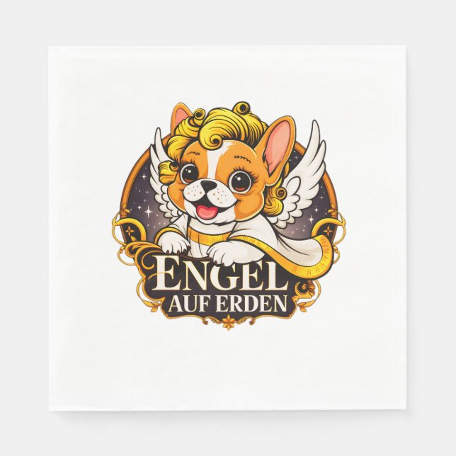 Servilleta De Papel Dulce Cachorro Frenquial como niño de Cristo (Anverso)