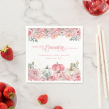 Dulce Calabacita Rosa Floral Otoño Baby Shower