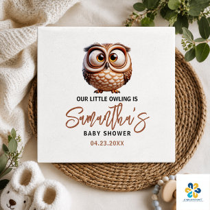 Servilleta De Papel Dulce Caricatura de Búho para Baby Shower de Niño
