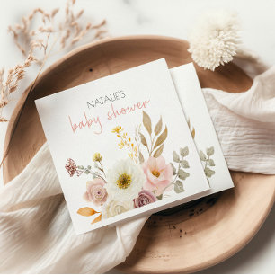 Servilleta De Papel Dulce chica floral de otoño primavera Baby Shower
