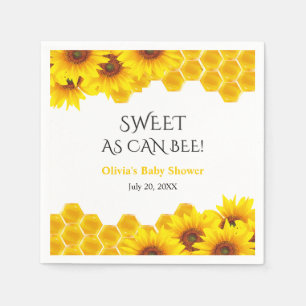 Servilleta De Papel Dulce como abeja en la fiesta de shower de bebé co