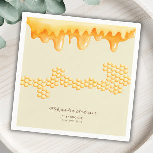 Servilleta De Papel Dulce Como Puede Ser La Miel Amarillo Baby Shower
