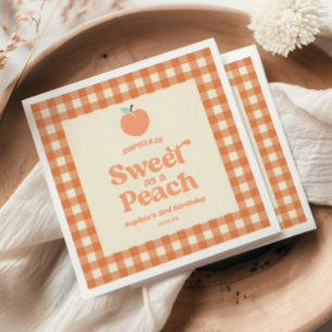 Servilleta De Papel Dulce Como Un Cumpleaños De Fruta De Melocotón Ros