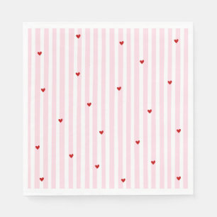 Servilleta De Papel Dulce Corazón Rosa Rojo Baby Shower