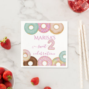 Servilleta De Papel Dulce cumpleaños de Donut Fiesta infantil colori