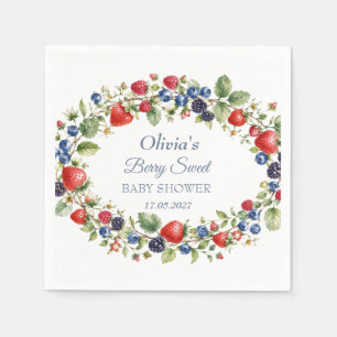 Servilleta De Papel Dulce de Frutas Baby Shower Niño Niña Blueberry