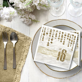 Servilleta De Papel Dulce de manteca satina Dieciséis Gold ID260