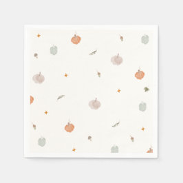 Servilleta De Papel Dulce de Otoño Baby Shower de la Pequeña Calabaza