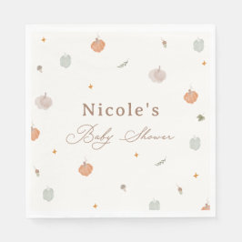 Servilleta De Papel Dulce de Otoño Baby Shower de la Pequeña Calabaza