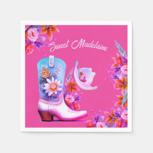 Servilleta De Papel Dulce Dieciséis Aniversario de la Noche 16ª Cowgir