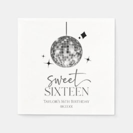 Servilleta De Papel Dulce Dieciséis Disco Ball Fiesta de Cumpleaños 16