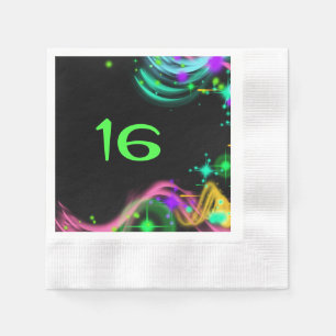 Servilleta De Papel Dulce Dieciséis, Paint Splatter, Personalizado