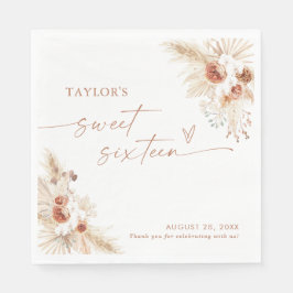 Servilleta De Papel Dulce Dieciséis servilletas, Terracotta Boho Dieci