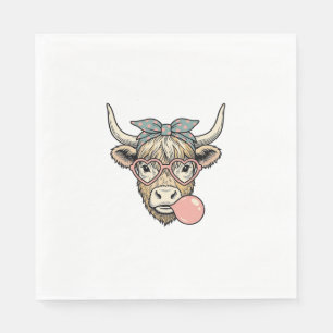 Servilleta De Papel Dulce diseño vectorial vintage de chicle de vaca d