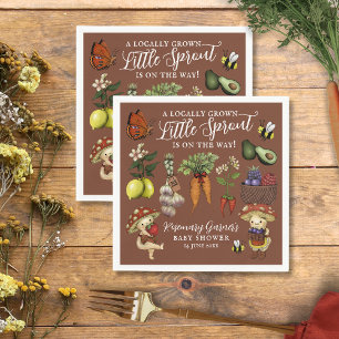 Servilleta De Papel Dulce Ducha de Bebé de Brote Pequeño de Verduras L
