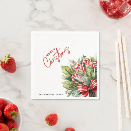 Servilleta De Papel Dulce dulce Candy Canes Feliz Navidad