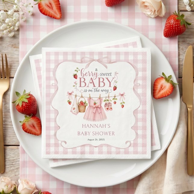 Servilleta De Papel Dulce Dulce de Fresa Baby Shower (Subido por el creador)