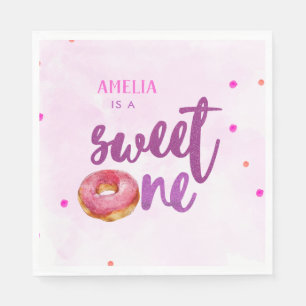 Servilleta De Papel Dulce dulce un donut chica primer cumpleaños