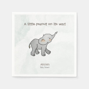 Servilleta De Papel Dulce Elefante Pequeña Mani en Camino Baby Shower