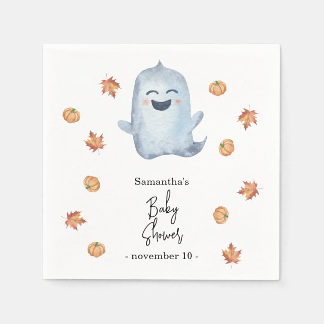 Servilleta De Papel Dulce fantasma - baby shower (Anverso)