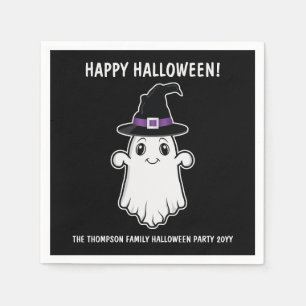 Servilleta De Papel Dulce Fantasma de Dibujos Animados con Sombrero de