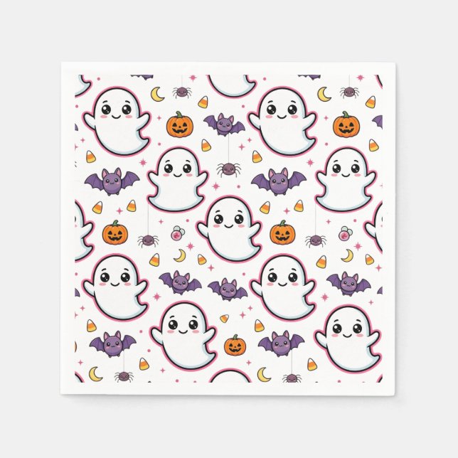 Servilleta De Papel Dulce fantasma de Halloween (Anverso)