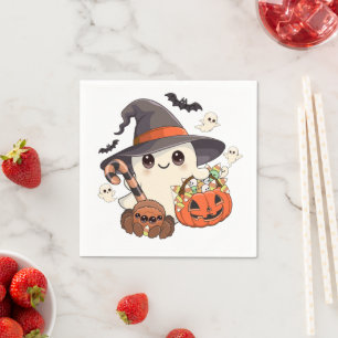 Servilleta De Papel Dulce Fantasma de Halloween al Estilo Kawaii