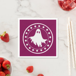 Servilleta De Papel Dulce Fantasma Espeluznante de Halloween Naranja y