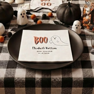 Servilleta De Papel Dulce Fantasma Little Boo Halloween Baby Shower